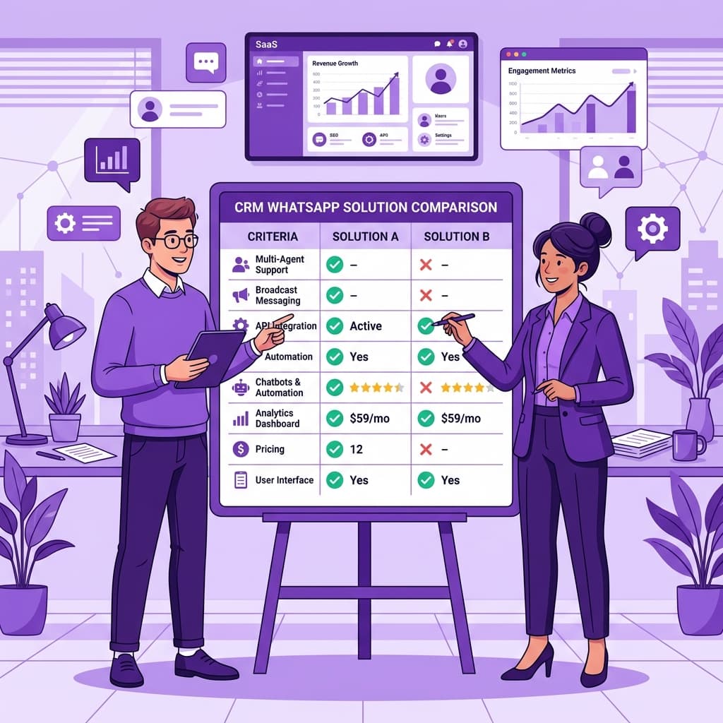Infografis Kriteria Memilih CRM WhatsApp Terbaik